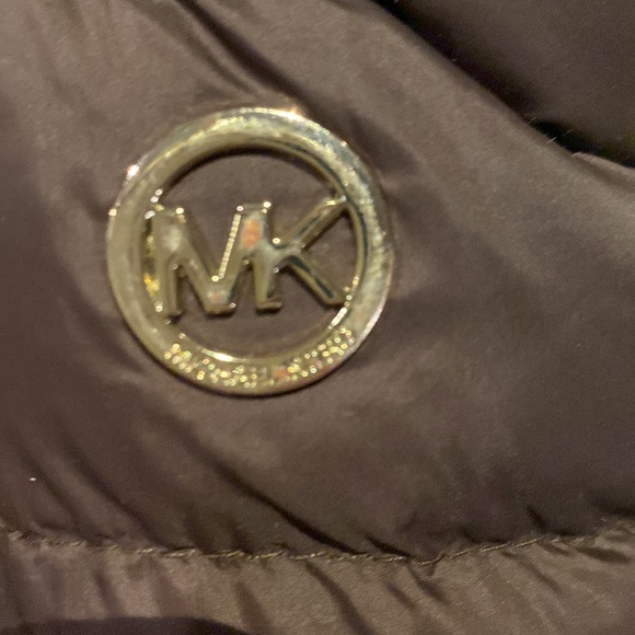 Michael Kors Brown Gold Burgundy Down filled Packable Puffer Jacket Size XSmall - Picture 3 of 5